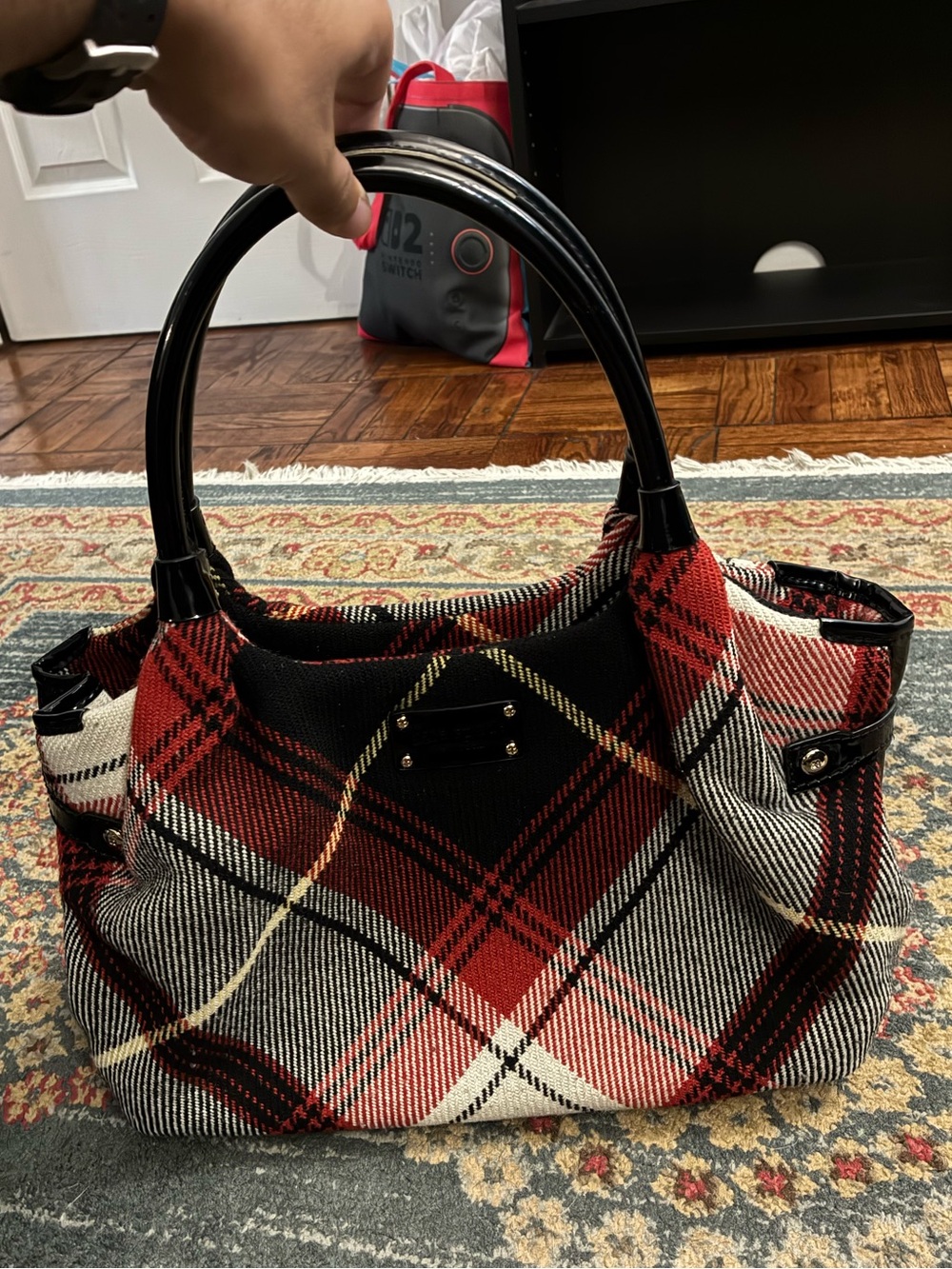 kate spade Stevie Check Wool Bag